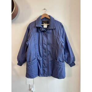 Vintage Eddie Bauer 90s Y2K Goose Down Chore Coat Jacket Women’s M Periwinkle